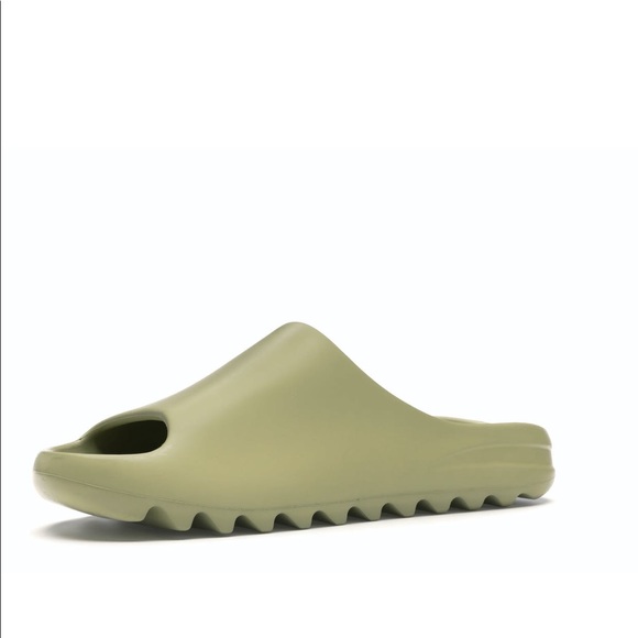 olive green yeezy slides